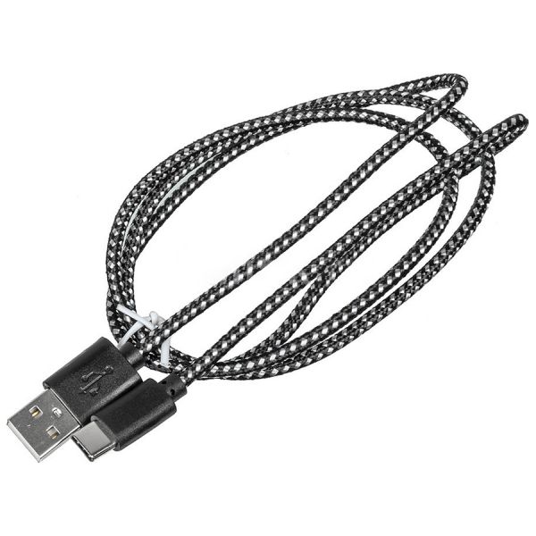 Кабель Buro Braided BHP RET TYPEC1 USB (m)-USB Type-C черный 1м