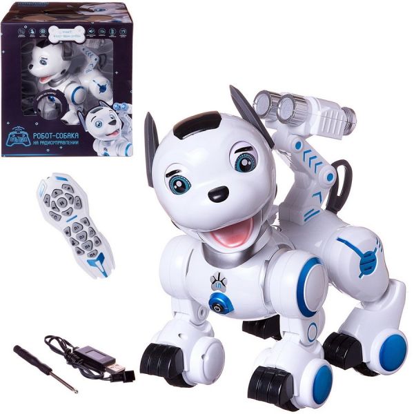 Робот Junfa toys Робот Junfa Пультовод Собака на радиоуправлении, русский язык робот на радиоуправлении белый