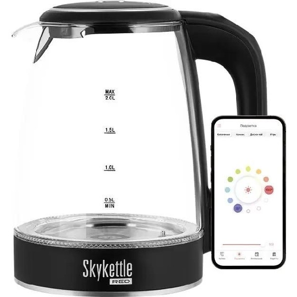 Электрический чайник RED Solution RK-G200S SkyKettle черный 2 л